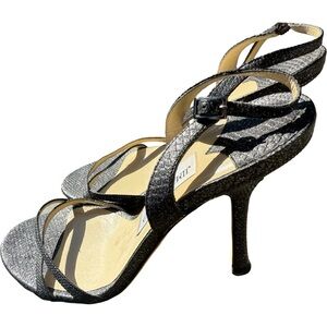 JIMMY CHOO Mettalic Strappy Heels